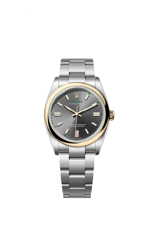 Rolex Oyster Perpetual 36, Oystersteel and 18k Yellow Gold, 36mm, Slate dial, Domed Oyster, Ref# 126003-0001