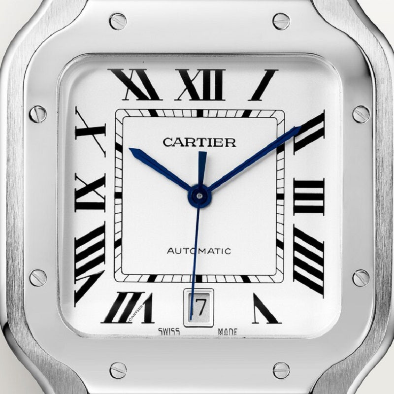 Cartier Santos de Cartier, Stainless Steel, 39.8mm, Ref# WSSA0018, Dial