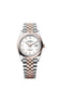 Rolex Datejust 36, Oystersteel and 18k Everose Gold, White Roman dial, Domed Jubilee, Ref# 126201-0045