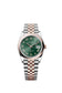 Rolex Datejust 36, Oystersteel and 18k Everose Gold, Mint green Roman dial, Domed Jubilee, Ref# 126201-0051