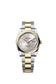 Rolex Datejust 36, Oystersteel and 18k Yellow Gold, Silver set with Diamonds dial, Domed Oyster, Ref# 126203-0052