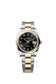 Rolex Datejust 36, Oystersteel and 18k Yellow Gold, Bright black Roman sunray dial, Domed Oyster, Ref# 126203-0056