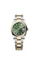 Rolex Datejust 36, Oystersteel and 18k Yellow Gold, Olive green sunray dial, Domed Oyster, Ref# 126203-0058