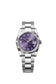 Rolex Datejust 36, Oystersteel and 18k White Gold, Aubergine set with diamonds dial, Fluted Oyster, Ref# 126234-0064