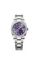 Rolex Datejust 36, Oystersteel and 18k White Gold, Aubergine set with diamonds dial, Diamond-set bezel Oyster, Ref# 126284rbr-0056