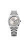 Rolex Datejust 36, Oystersteel and 18k White Gold, Silver set with diamonds dial, Diamond-set bezel Jubilee, Ref# 126284rbr-0059