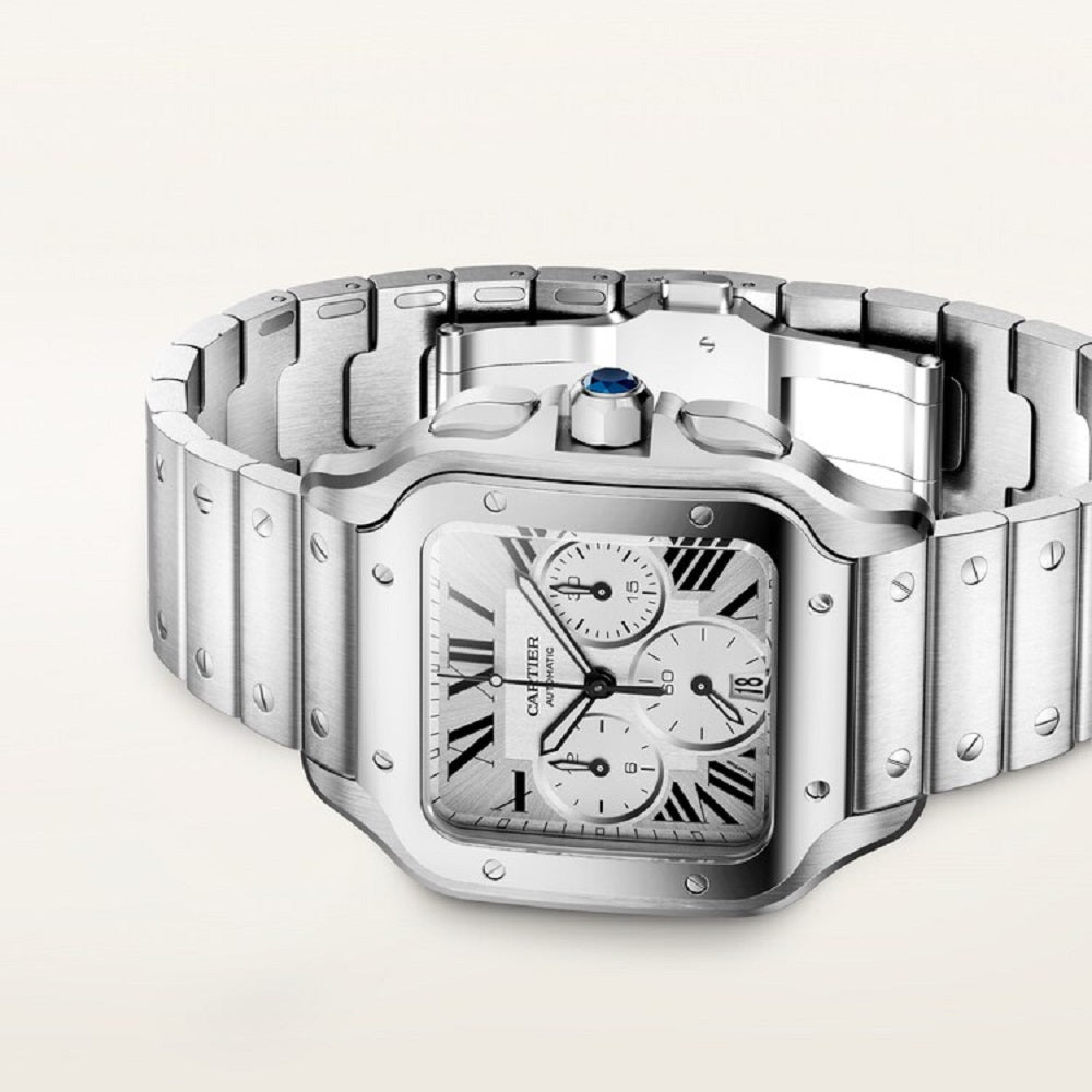 Cartier Santos de Cartier, Stainless Steel, 47mm x 39.8mm, Ref# WSSA0083, Main view