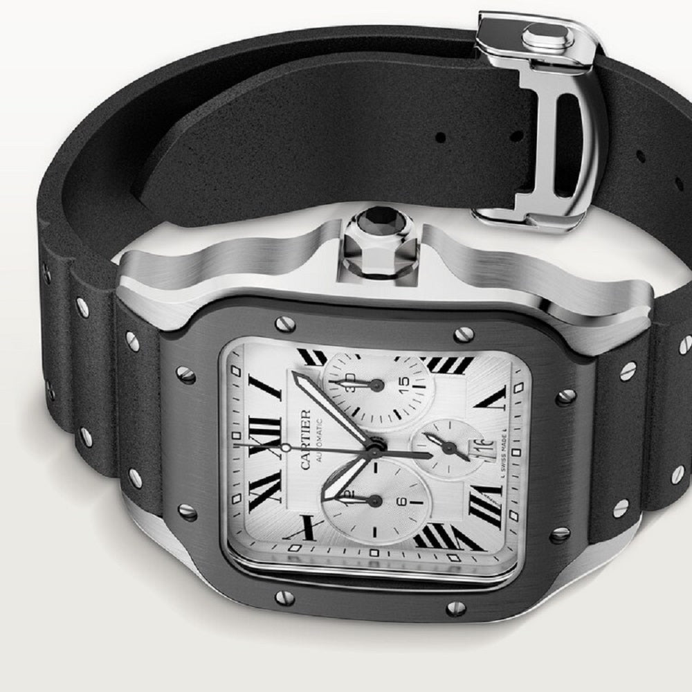 Cartier Santos de Cartier Chronograph, Stainless Steel, 43.3mm, Ref# WSSA0017, Main view 1