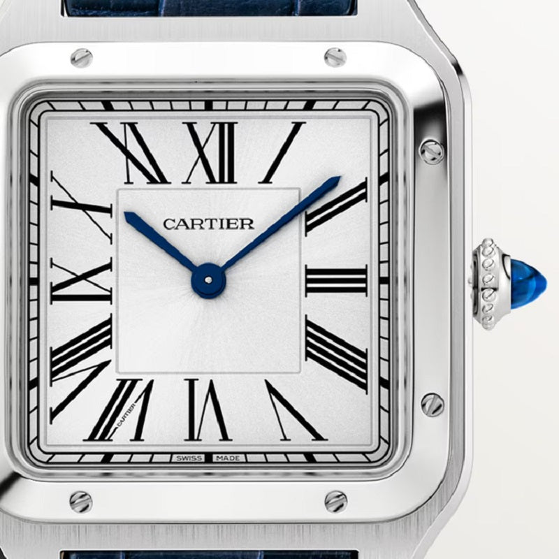 Cartier Santos-Dumont de Cartier, Stainless Steel, 38mm x 27.5mm, Ref# WSSA0086, Dial