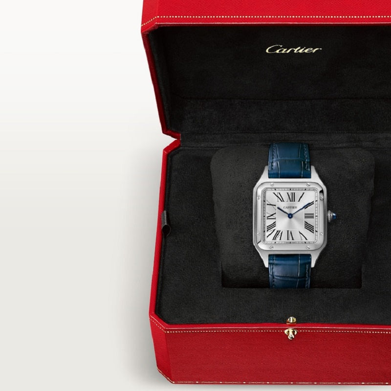Cartier Santos-Dumont de Cartier, Stainless Steel, 38mm x 27.5mm, Ref# WSSA0086, Watch in box