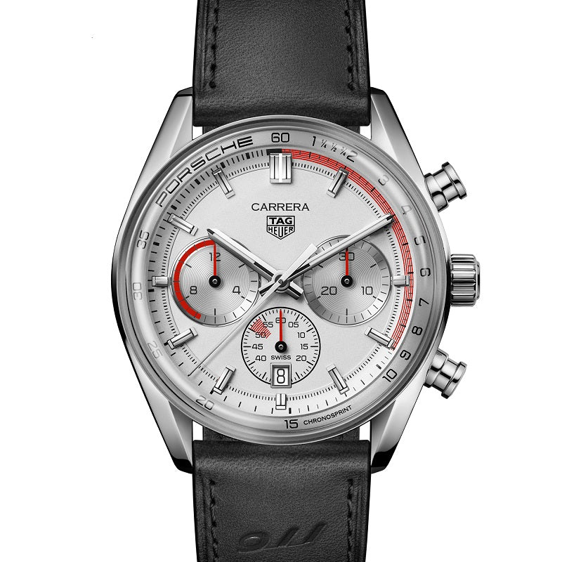 TAG Heuer Carrera Chronosprint x Porsche Special Edition, Stainless Steel, 42mm, Ref# CBS2011.FC6529, Dial