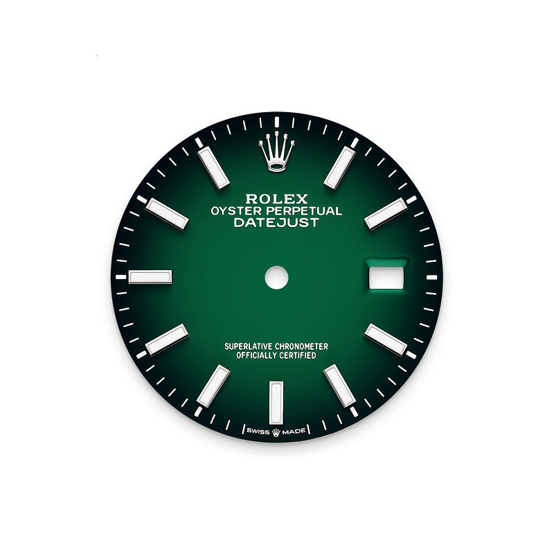 Rolex Datejust 36, Oystersteel, Green ombré dial, Domed Oyster, Ref# 126200-0025, Dial