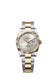 Rolex Datejust 36, Oystersteel and 18k Yellow Gold, Silver set with Diamonds dial, Fluted Oyster, Ref# 126233-0052