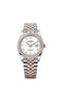 Rolex Datejust 36, Oystersteel and 18k Everose Gold, Intense white Roman dial, Diamond-set bezel Jubilee, Ref# 126281rbr-0033