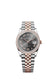 Rolex Datejust 36, Oystersteel and 18k Everose Gold, Slate set with diamonds dial, Diamond-set bezel Jubilee, Ref# 126281rbr-0035
