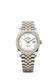 Rolex Datejust 36, Oystersteel and 18k Yellow Gold, Intense white Roman dial, Diamond-set bezel Jubilee, Ref# 126283RBR-0033
