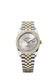 Rolex Datejust 36, Oystersteel and 18k Yellow Gold, Silver sunray set with Diamonds dial, Diamond-set bezel Jubilee, Ref# 126283RBR-0037