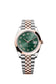 Rolex Datejust 41, Oystersteel and 18k Everose Gold, Mint green sunray Roman dial, Smooth Jubilee, Ref# 126301-0022