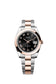 Rolex Datejust 41, Oystersteel and 18k Everose Gold, Bright black sunray Roman dial, Smooth Oyster, Ref# 126301-0023
