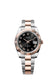 Rolex Datejust 41, Oystersteel and 18k Everose Gold, Bright black sunray Roman dial, Fluted Oyster, Ref# 126331-0023