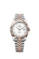 Rolex Datejust 41, Oystersteel and 18k Everose Gold, Intense White Roman dial, Fluted Jubilee, Ref# 126331-0026