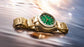 Rolex Oyster Perpetual, 18k Yellow Gold, 28mm, Green dial, Domed Oyster, Ref# 276208-0002, Main view 1