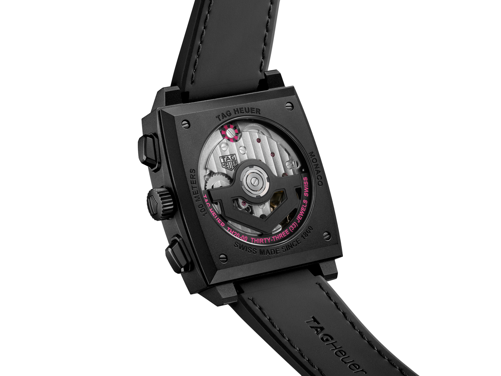 TAG Heuer Monaco Chronograph Skeleton, Black DLC Titanium, Automatic, 39mm, Ref# CBL218B.FT6236, Back