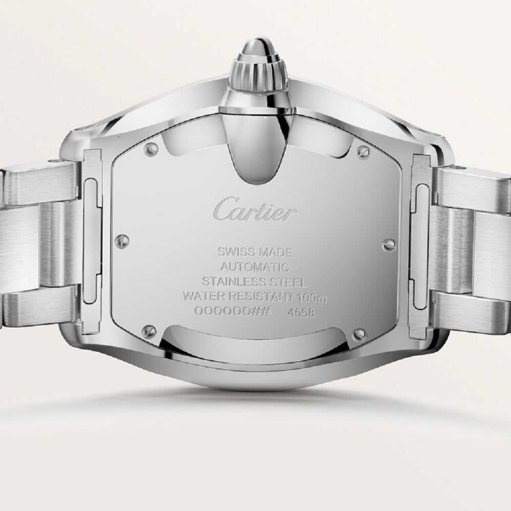 Cartier Roadster watch, Stainless Steel, 47.2mm x 38.8mm, Ref# WSRD0020, Back