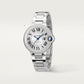 Cartier Ballon Bleu de Cartier, Stainless Steel and 50 Diamonds, 33mm, Ref# W4BB0023, Main view
