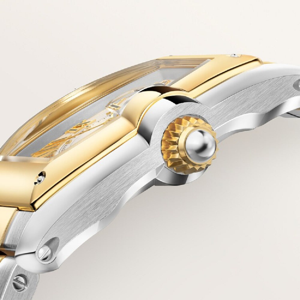 Cartier Roadster watch, Stainless Steel and 18k Yellow Gold, 47.2mm x 38.8mm, Ref# W2RD0010, Crown