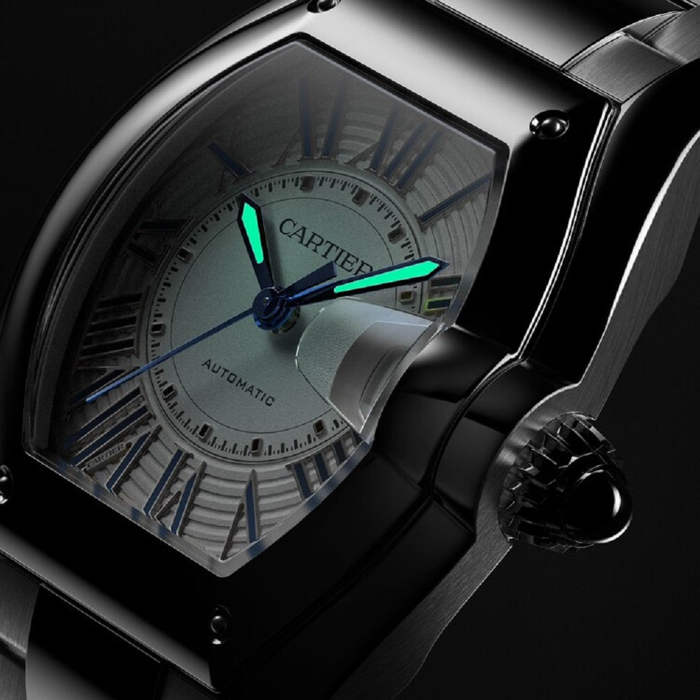 Cartier Roadster watch, Stainless Steel, 47.2mm x 38.8mm, Ref# WSRD0020, Luminous