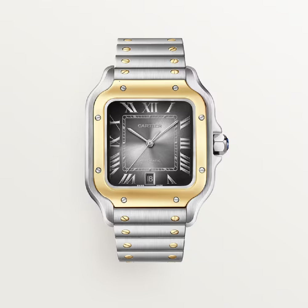 Cartier Santos de Cartier, Stainless Steel and 18k Yellow Gold, 39.8mm, Ref# W2SA0030