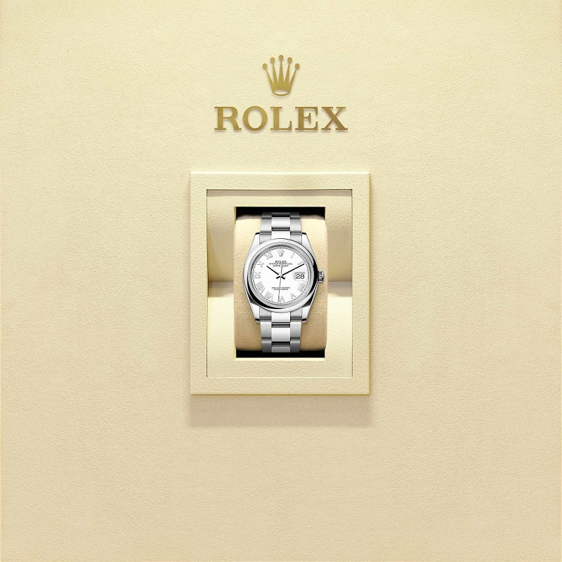 Rolex Datejust 36, Oystersteel, Intense white dial, Domed Oyster, Ref# 126200-0028, Watch in box