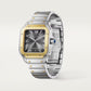 Cartier Santos de Cartier, Stainless Steel and 18k Yellow Gold, 39.8mm, Ref# W2SA0030, Crown