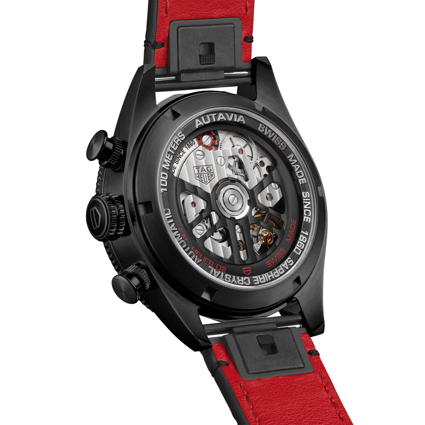 TAG Heuer Autavia Flyback Chronometer, 42 mm, Black DLC Stainless Steel and ceramic, Ref# CBE511C.FC8280, Back