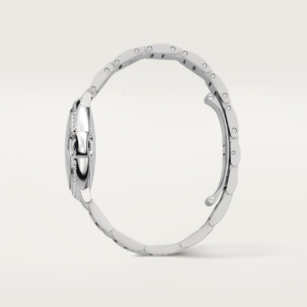 Cartier Ballon Bleu de Cartier, Stainless Steel and 50 Diamonds, 33mm, Ref# W4BB0023, Side