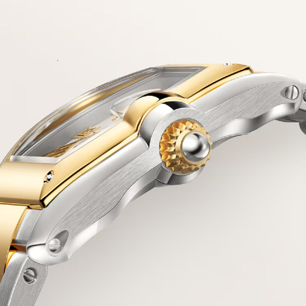 Cartier Roadster watch, Stainless Steel and 18k Yellow Gold, 42.5mm x 34.92mm, Ref# W2RD0009, Crown