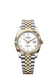 Rolex Datejust 41, Oystersteel and 18k Yellow Gold, Intense White Roman dial, Fluted Jubilee, Ref# 126333-0026