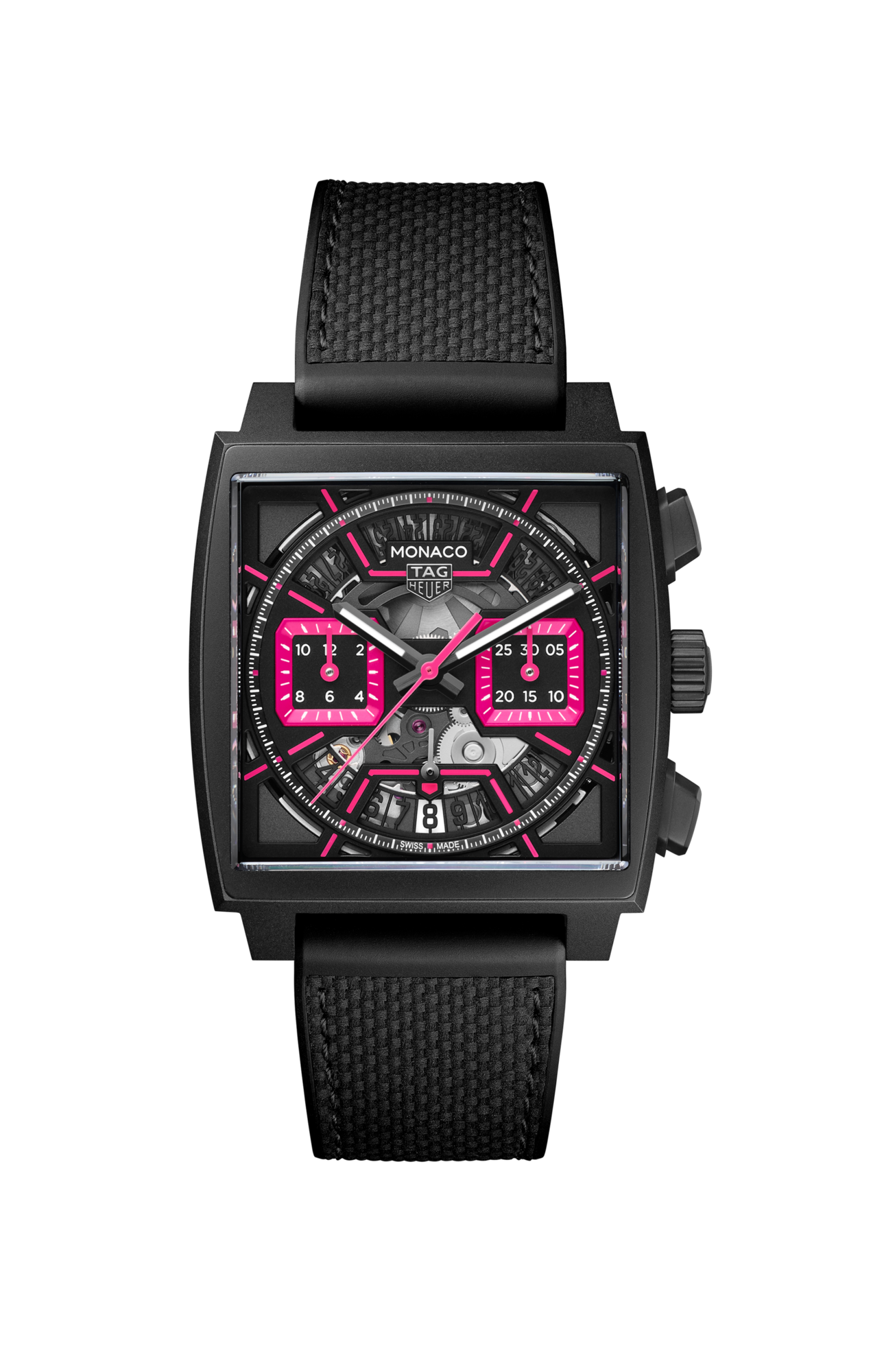 TAG Heuer Monaco Chronograph Skeleton, Black DLC Titanium, Automatic, 39mm, Ref# CBL218B.FT6236