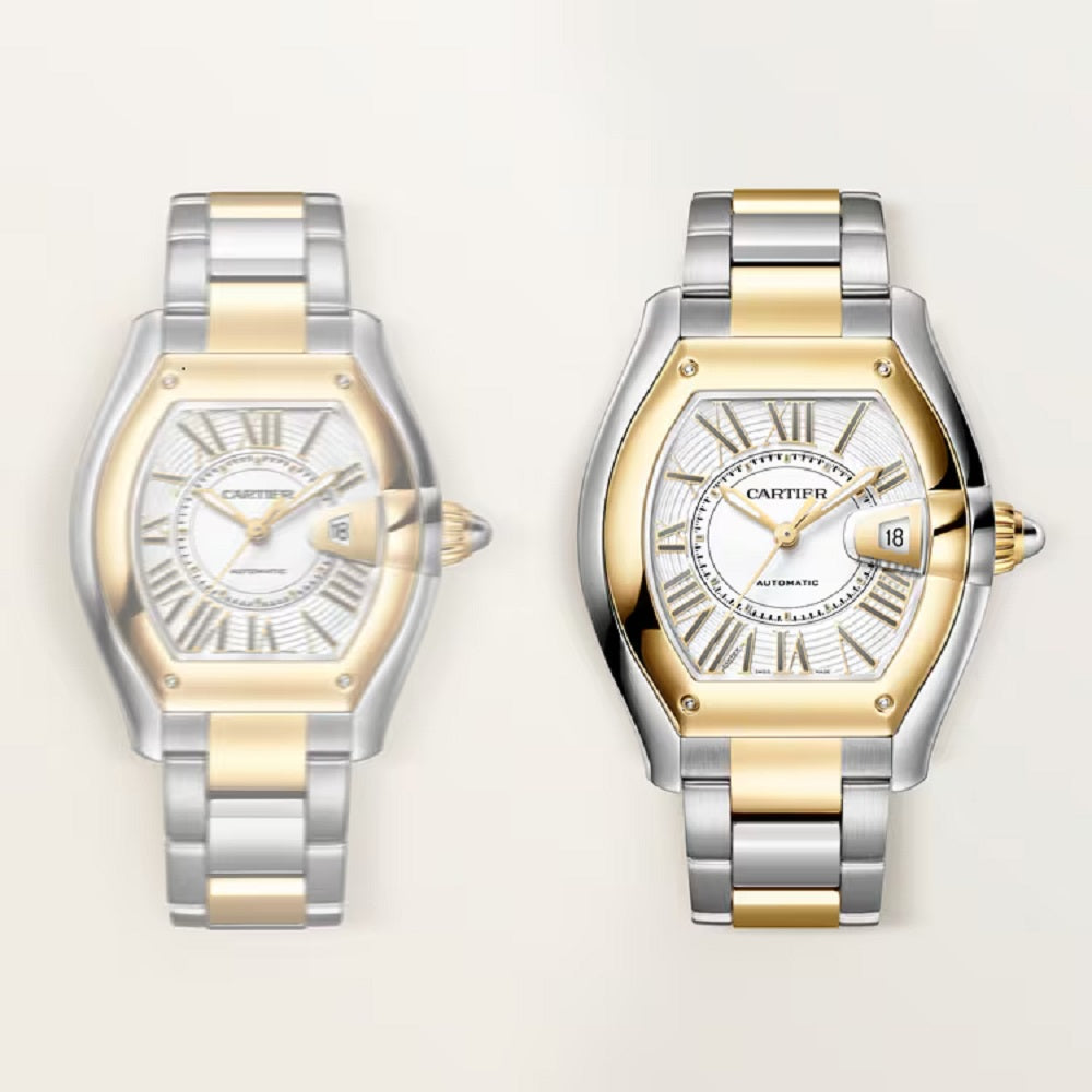 Cartier Roadster watch, Stainless Steel and 18k Yellow Gold, 47.2mm x 38.8mm, Ref# W2RD0010, large model