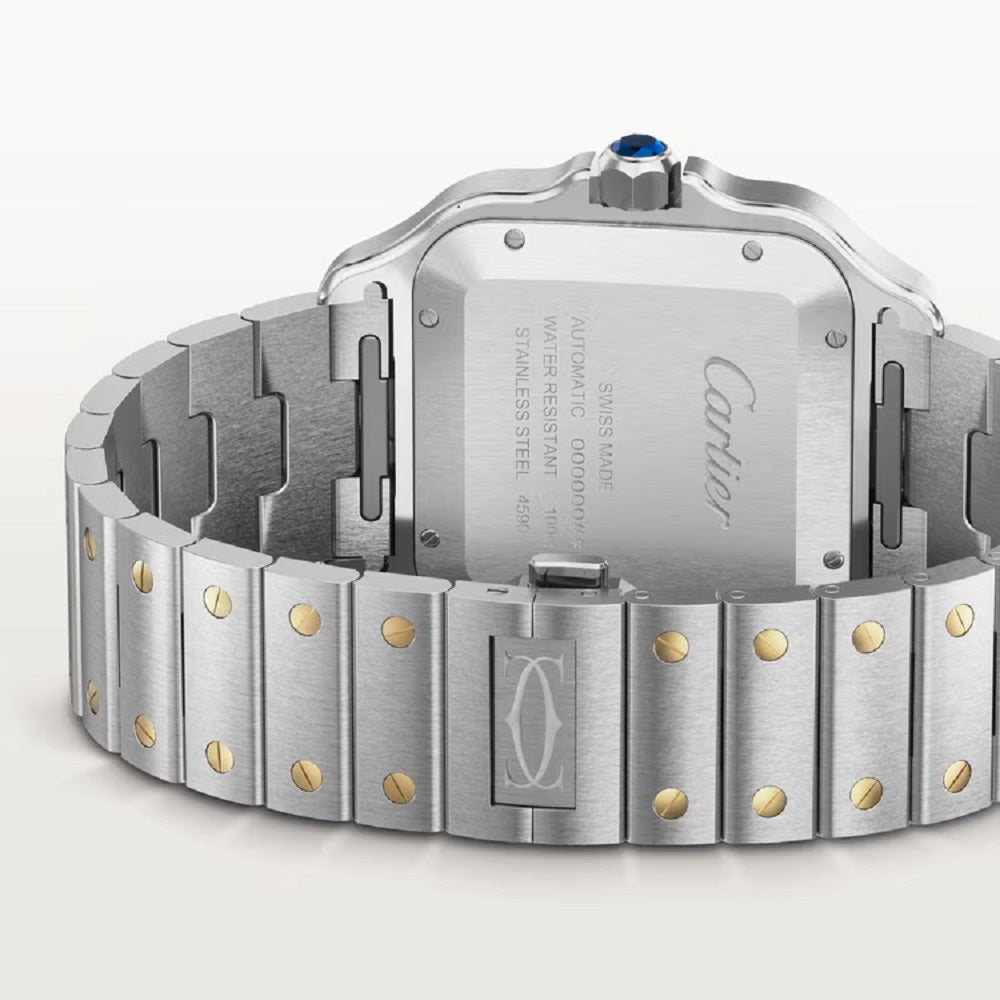 Cartier Santos de Cartier, Stainless Steel and 18k Yellow Gold, 39.8mm, Ref# W2SA0030, Main view back