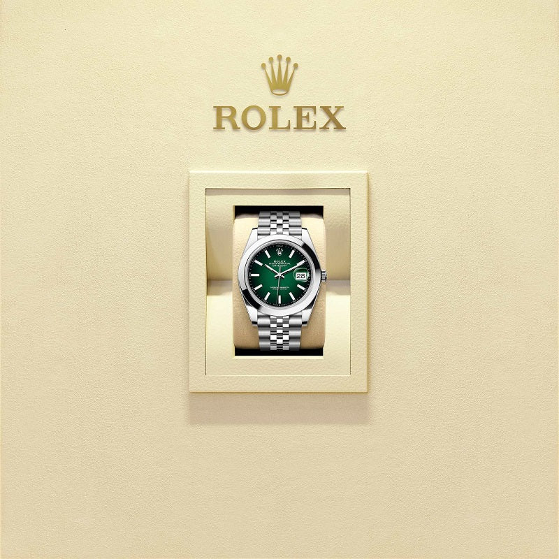 Rolex Datejust 41, Oystersteel, Green ombré dial, Smooth Jubilee, Ref# 126300-0026, Watch in box