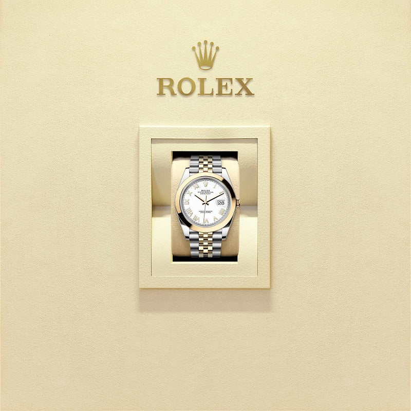Rolex Datejust 41, Oystersteel and 18k Yellow Gold, Intense White Roman dial, Smooth Jubilee, Ref# 126303-0026, Watch in box