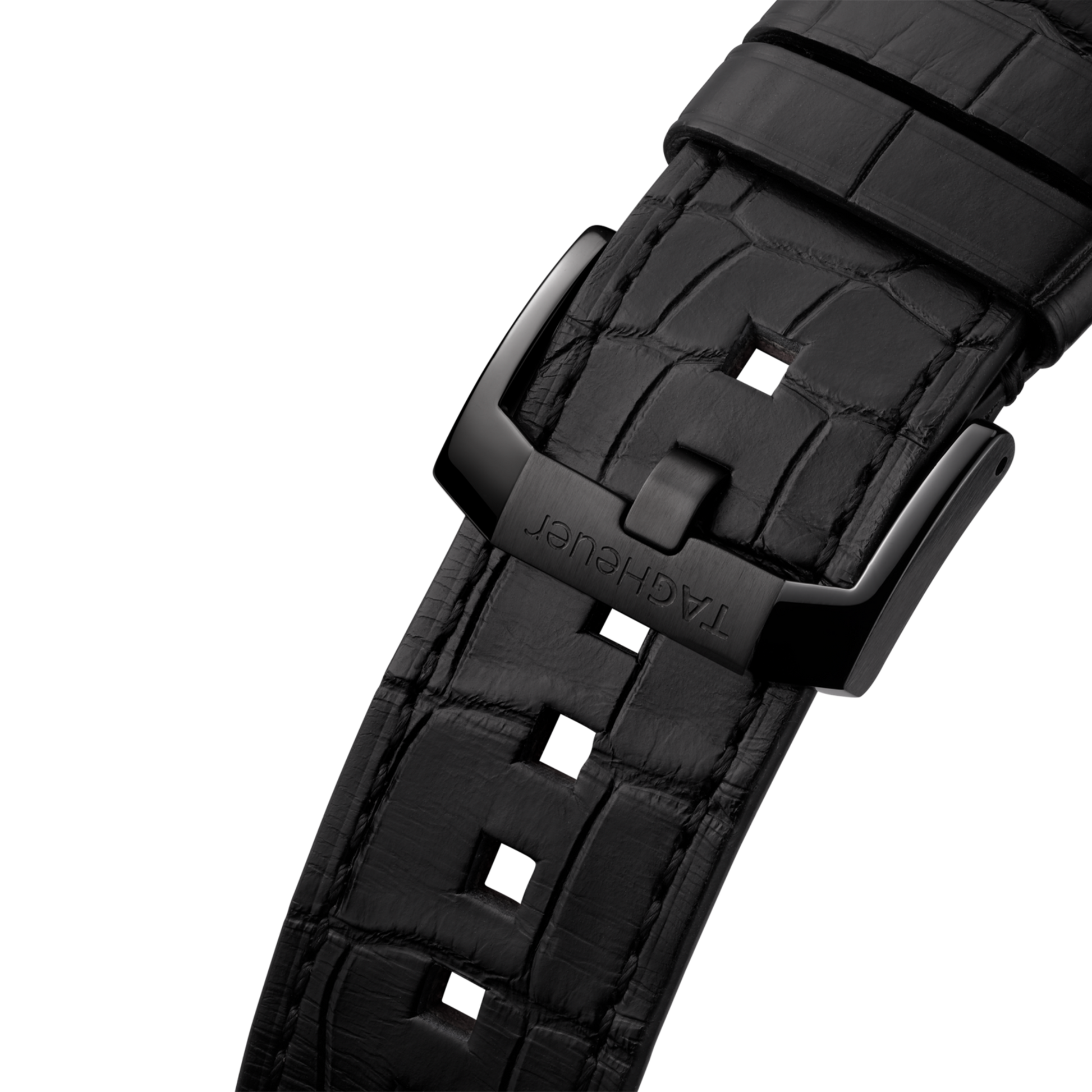 TAG Heuer Autavia Flyback Chronometer, 42 mm, Black DLC Stainless Steel and ceramic, Ref# CBE511C.FC8280, Clasp