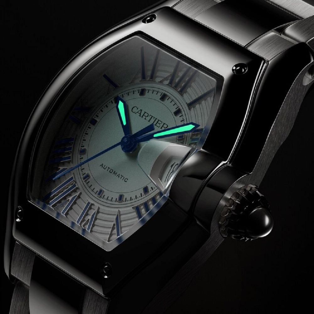 Cartier Roadster watch, Stainless Steel, 42.5mm x 34.92mm, Ref# WSRD0019, Luminous