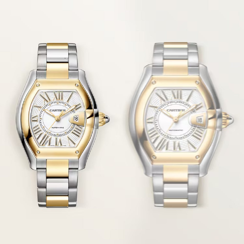 Cartier Roadster watch, Stainless Steel and 18k Yellow Gold, 42.5mm x 34.92mm, Ref# W2RD0009, Medium Mens