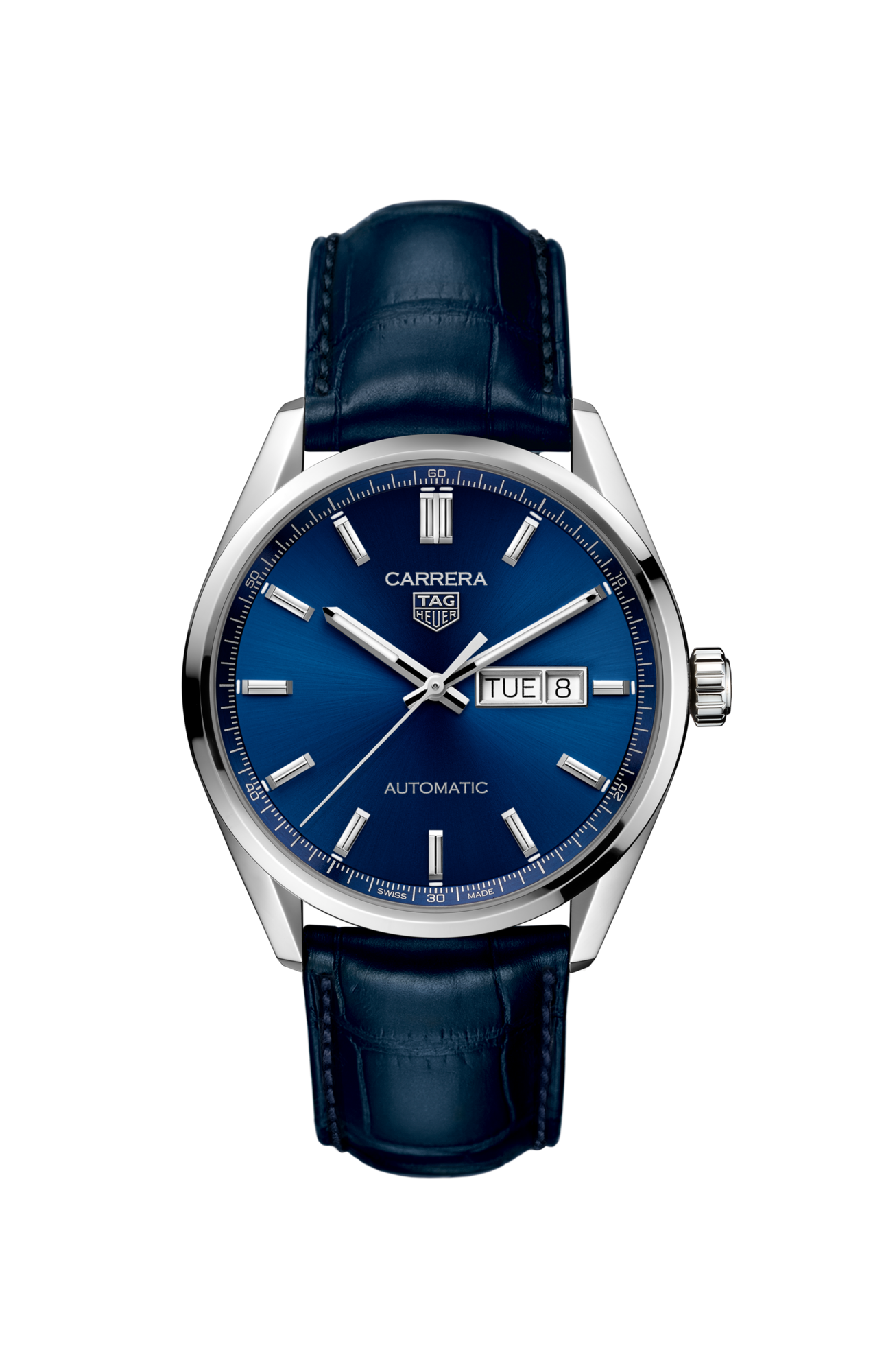 TAG Heuer Carrera Calibre 5 Day-Date, Stainless Steel, 41mm, Ref# WBN2012.FC6502