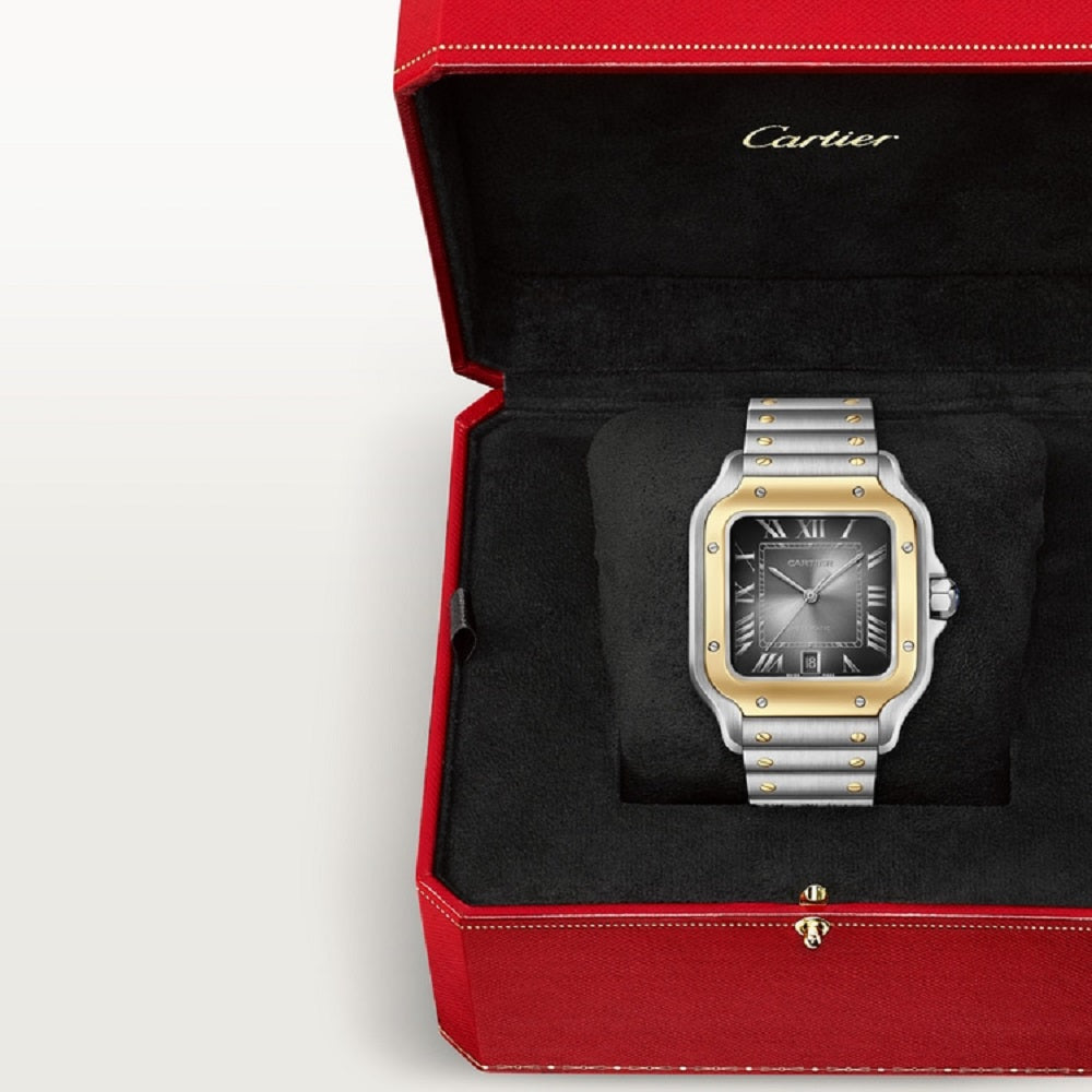 Cartier Santos de Cartier, Stainless Steel and 18k Yellow Gold, 39.8mm, Ref# W2SA0030, Watch in box
