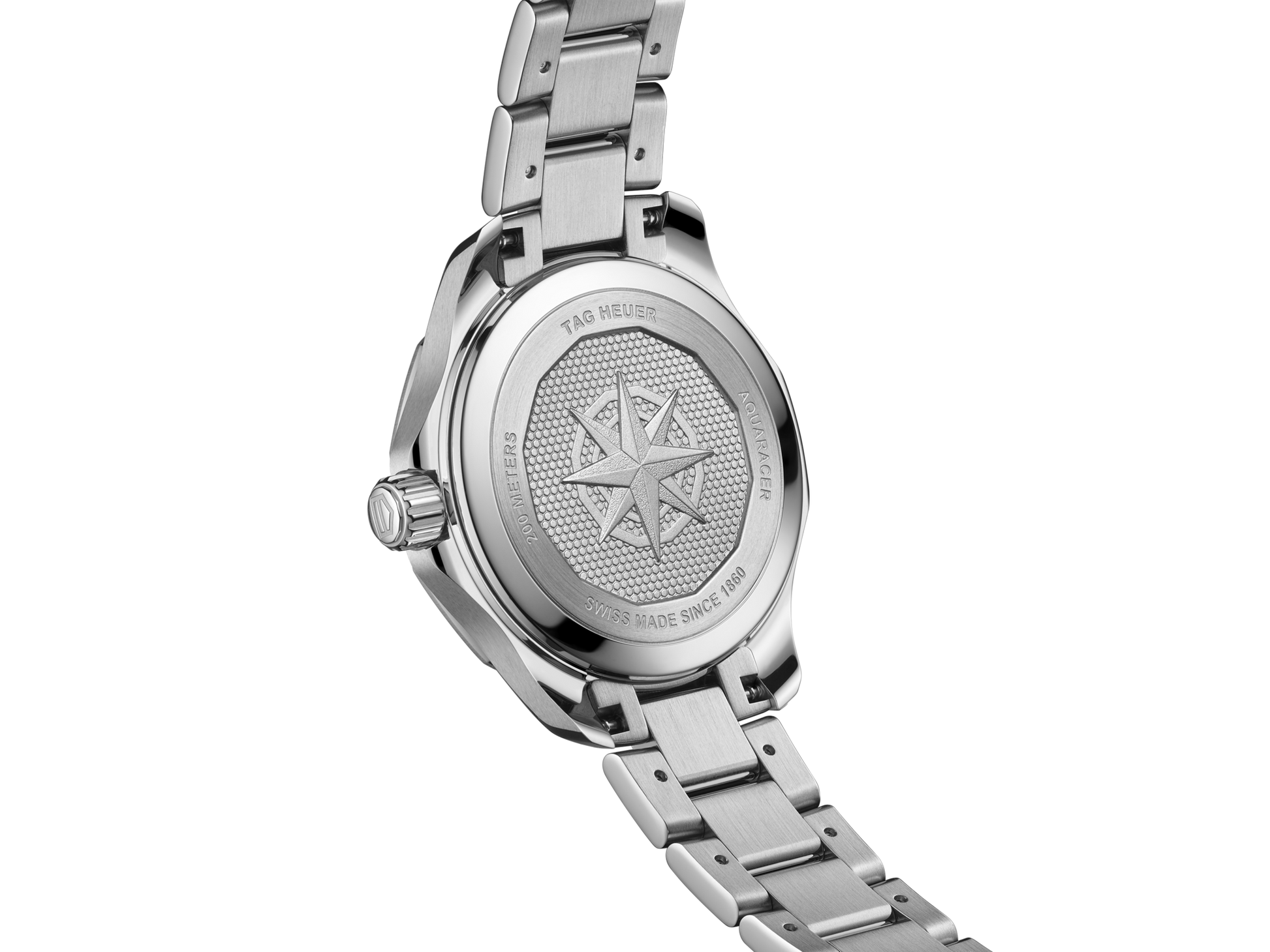 TAG Heuer Aquaracer Professional 200 Solargraph, Stainless Steel, 34mm, Ref# WBP1311.BA0005, Back