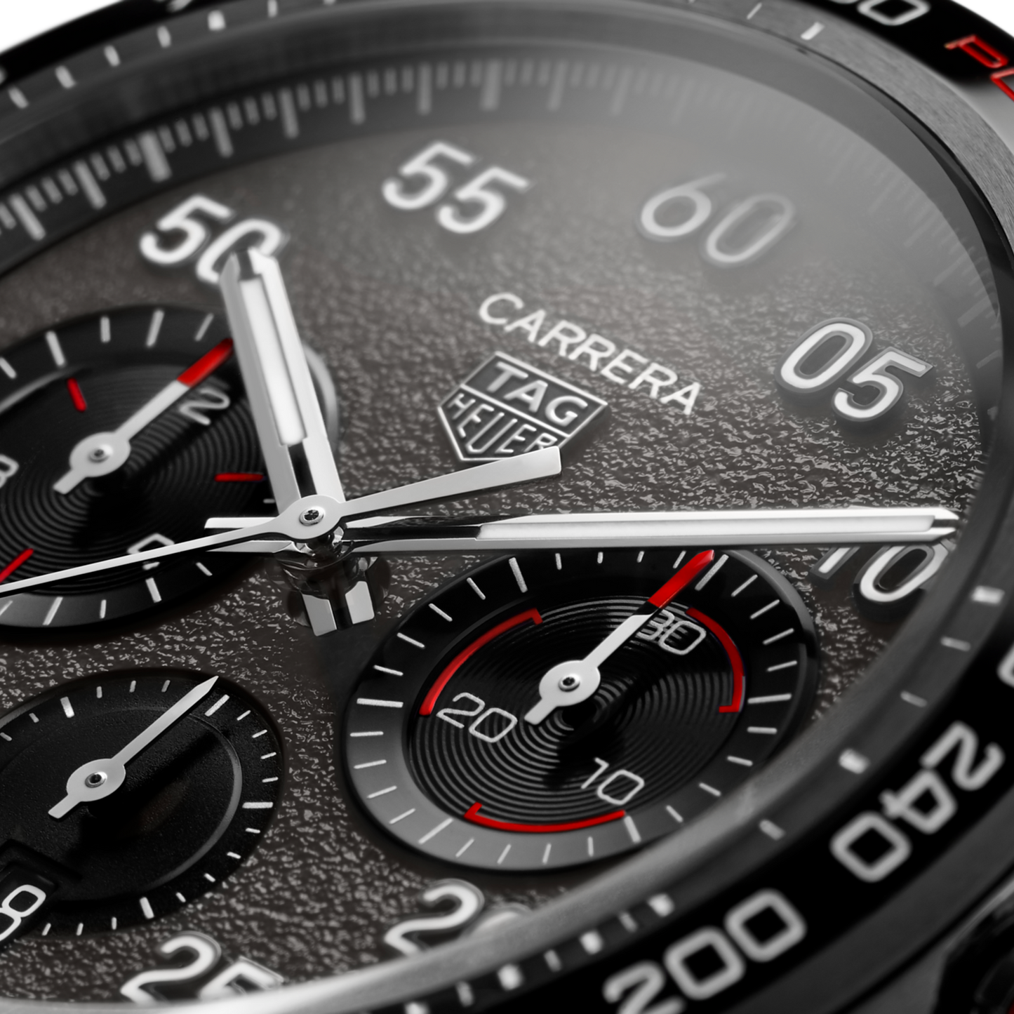 TAG Heuer Carrera Chronograph x Porsche, Stainless Steel, 44mm, Ref# CBN2A1F.FC6492, Hand and markers